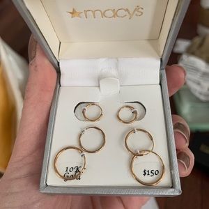 10 k Gold Small Hoops from Macy’s